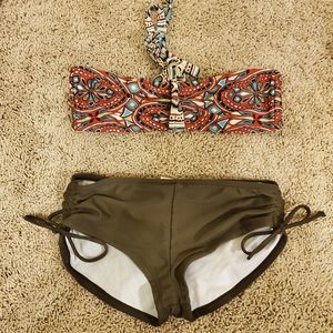 Mix Print Bikini with Cheeky Bottom